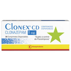  CLONEX CD Clonazepam 1 mg 30 comprimidos dispersables