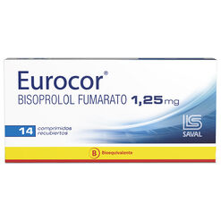 EUROCOR Bisoprolol Fumarato 1,25 mg 14 comprimidos