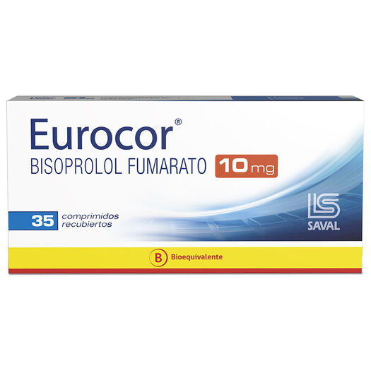 EUROCOR Bisoprolol Fumarato 10 mg. 35 comprimidos, , large image number 0