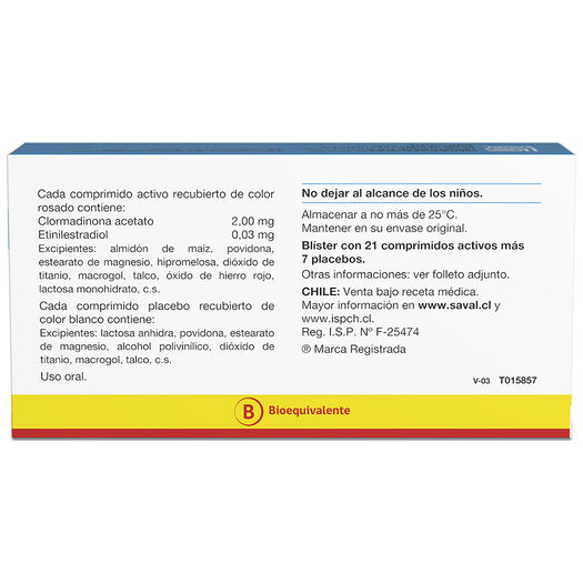 ALIZON Clormadinona acetato 2,00 mgEtinilestradiol 0,03 mg 28 comprimidos, , large image number 1