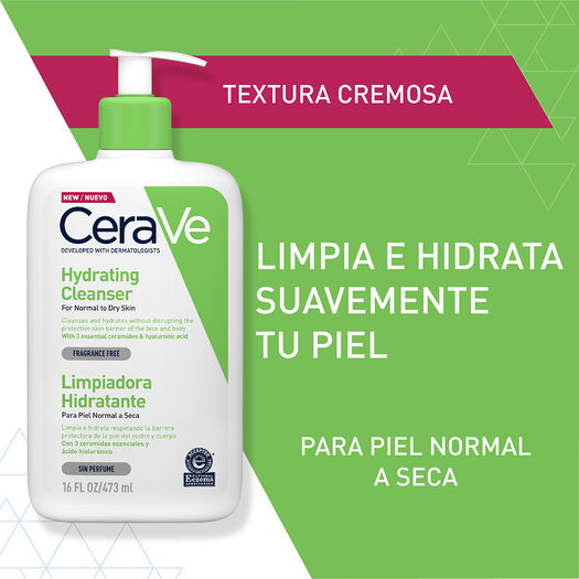  Limpiador facial hidratante CeraVe, 16 onzas : Belleza y  Cuidado Personal