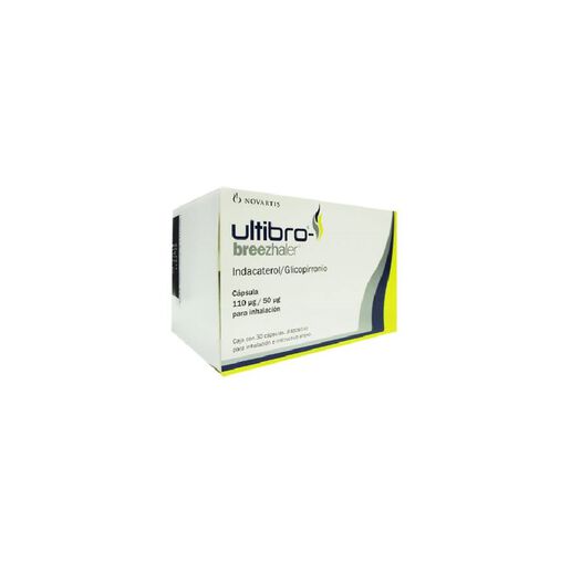 Ultibro Breezhaler 110 mcg/50 mcg x 30 Capsulas Polvo Para Inhalacion, , large image number 0