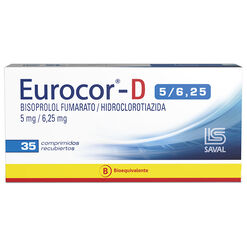 EUROCOR-D Bisoprolol fumarato 5 mg Hidroclorotiazida 6,25 mg 35 comprimidos