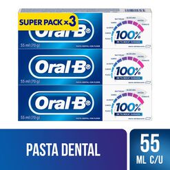 Pack Pasta Dental Oral B 100% 3x55ml