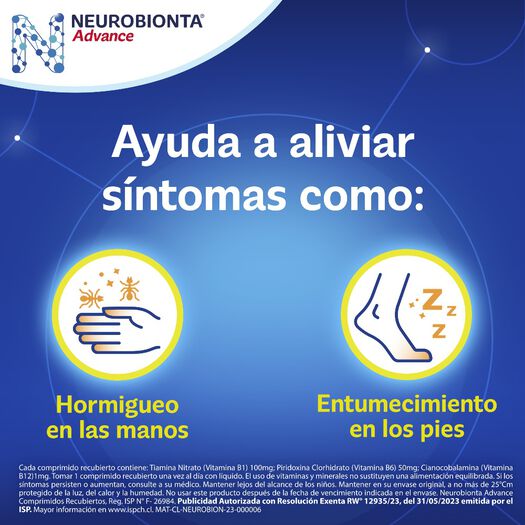 Neurobionta Advance Complejo B 60 Tabletas, , large image number 2