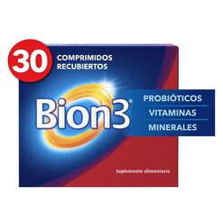 Multivitamínico con Minerales y Probióticos Bion3 30 Comprimidos Recubiertos