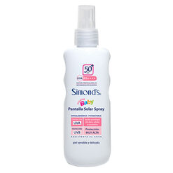 Simonds Pantalla Solar SPF 50+ Baby Hipoalergenico Spray x 190 mL