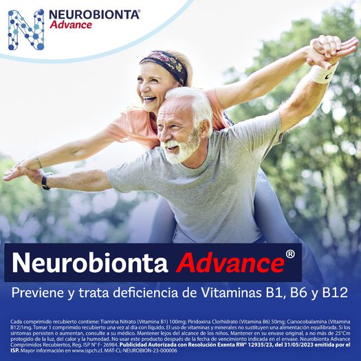 Neurobionta Advance Complejo B 60 Tabletas, , large image number 1