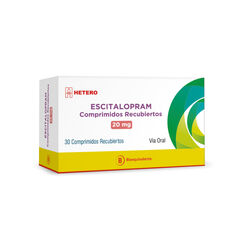 Escitalopram 20 mg x 30 Comprimidos Recubiertos SEVEN PHARMA CHILE SPA