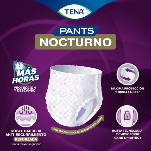 TENA Pants Ropa interior desechable nocturno talla G 8 unidades, , large image number 2