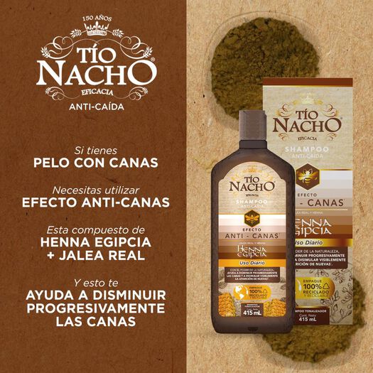 Tío Nacho Shampoo Anti-Canas Henna 950ml, , large image number 2