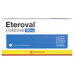 ETEROVAL Etoricoxib 120 mg 7 comprimidos