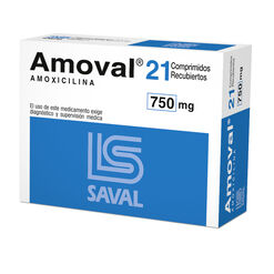 AMOVAL Amoxicilina 750 mg 21 comprimidos