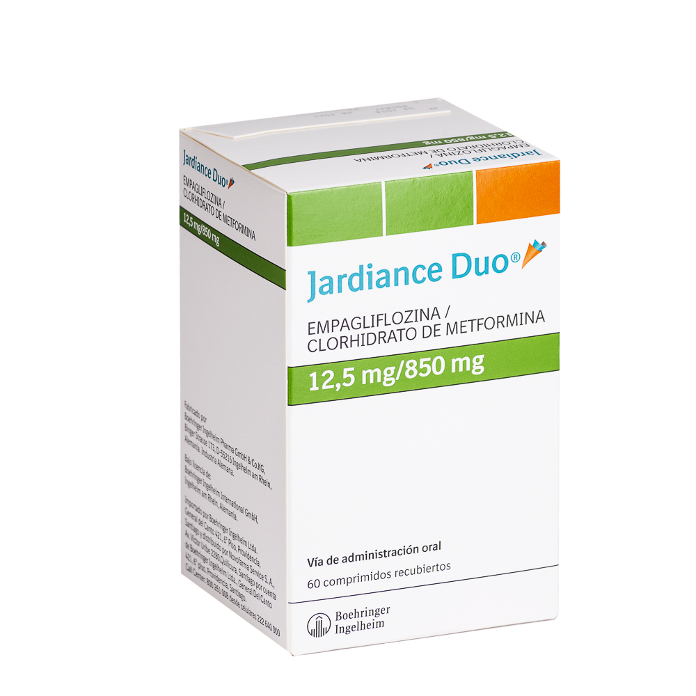 Jardiance Duo 12.5 mg/850 mg x 60 Comprimidos Recubiertos | Farmacias