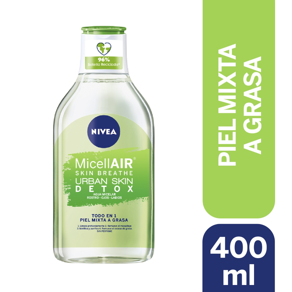 AGUA MICELAR MICELAR PIEL MIXTA A GRASA 400ML - NIVEA